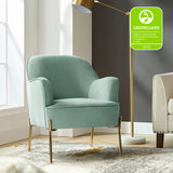 Marina 26" Wide Contemporary Velvet Armchair with Recessed Arms
