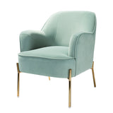 Marina 26" Wide Contemporary Velvet Armchair with Recessed Arms