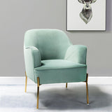 Marina 26" Wide Contemporary Velvet Armchair with Recessed Arms