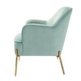Marina 26" Wide Contemporary Velvet Armchair with Recessed Arms