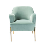 Marina 26" Wide Contemporary Velvet Armchair with Recessed Arms