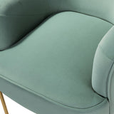 Marina 26" Wide Contemporary Velvet Armchair with Recessed Arms