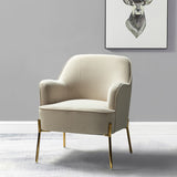 Marina 26" Wide Contemporary Velvet Armchair with Recessed Arms