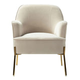 Marina 26" Wide Contemporary Velvet Armchair with Recessed Arms