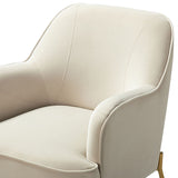 Marina 26" Wide Contemporary Velvet Armchair with Recessed Arms