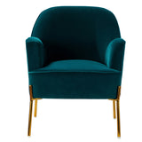 Marina 26" Wide Contemporary Velvet Armchair with Recessed Arms