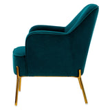 Marina 26" Wide Contemporary Velvet Armchair with Recessed Arms