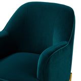 Marina 26" Wide Contemporary Velvet Armchair with Recessed Arms