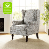 Felix Upholstered Wingback Armchair with Spindle Legs