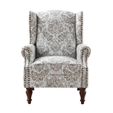 Felix Upholstered Wingback Armchair with Spindle Legs