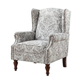 Felix Upholstered Wingback Armchair with Spindle Legs