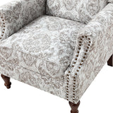 Felix Upholstered Wingback Armchair with Spindle Legs