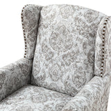 Felix Upholstered Wingback Armchair with Spindle Legs