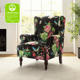 Felix Upholstered Wingback Armchair with Spindle Legs
