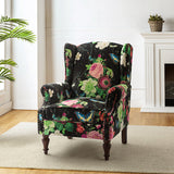 Felix Upholstered Wingback Armchair with Spindle Legs