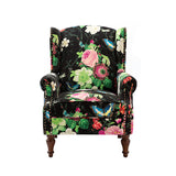 Felix Upholstered Wingback Armchair with Spindle Legs