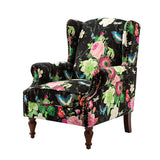 Felix Upholstered Wingback Armchair with Spindle Legs