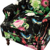 Felix Upholstered Wingback Armchair with Spindle Legs