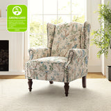Felix Upholstered Wingback Armchair with Spindle Legs