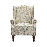 Felix Upholstered Wingback Armchair with Spindle Legs