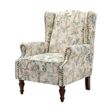 Felix Upholstered Wingback Armchair with Spindle Legs