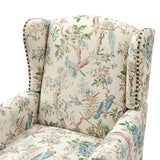 Felix Upholstered Wingback Armchair with Spindle Legs