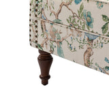 Felix Upholstered Wingback Armchair with Spindle Legs