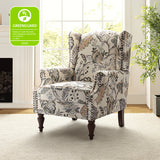 Felix Upholstered Wingback Armchair with Spindle Legs