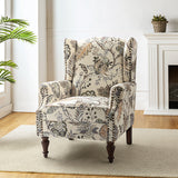 Felix Upholstered Wingback Armchair with Spindle Legs