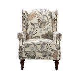 Felix Upholstered Wingback Armchair with Spindle Legs