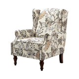 Felix Upholstered Wingback Armchair with Spindle Legs