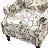 Felix Upholstered Wingback Armchair with Spindle Legs