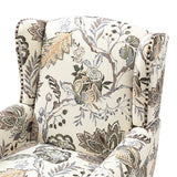 Felix Upholstered Wingback Armchair with Spindle Legs