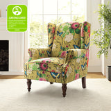 Felix Upholstered Wingback Armchair with Spindle Legs