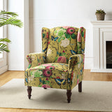 Felix Upholstered Wingback Armchair with Spindle Legs