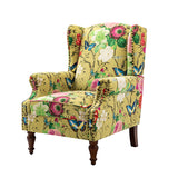 Felix Upholstered Wingback Armchair with Spindle Legs
