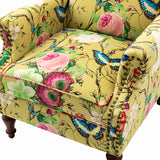 Felix Upholstered Wingback Armchair with Spindle Legs