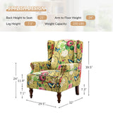 Felix Upholstered Wingback Armchair with Spindle Legs