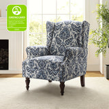 Felix Upholstered Wingback Armchair with Spindle Legs