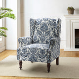 Felix Upholstered Wingback Armchair with Spindle Legs