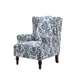 Felix Upholstered Wingback Armchair with Spindle Legs