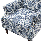 Felix Upholstered Wingback Armchair with Spindle Legs