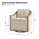 Paul Jess Farmhouse Swivel Chair IVORY