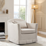 Sara Armchair with Slipcover & Box-pleated Skirt
