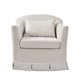 Sara Armchair with Slipcover & Box-pleated Skirt