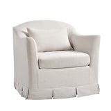 Sara Armchair with Slipcover & Box-pleated Skirt
