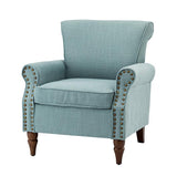 Hypanis Upholstered Armchair with Solid Wood Legs  Living Room Accent Chair