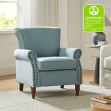 Hypanis Upholstered Armchair with Solid Wood Legs  Living Room Accent Chair