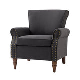 Hypanis Upholstered Armchair with Solid Wood Legs  Living Room Accent Chair