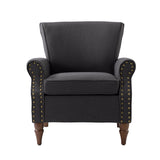 Hypanis Upholstered Armchair with Solid Wood Legs  Living Room Accent Chair